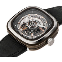 SevenFriday Unisex Watch - PS Series Automatic Skeleton Dial Black Strap | PS2-01 ,