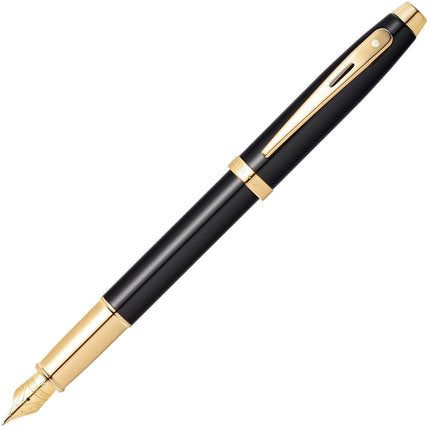 Sheaffer 100 Fountain Pen - Glossy Black Fine Nib | E09322 ,