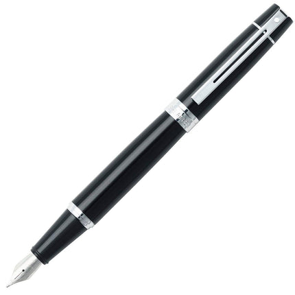 Sheaffer 300 Fountain Pen - Glossy Black and Chrome Trim | E09312 ,