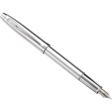Sheaffer Fountain Pen - 100 Brushed Chrome Barrel Cut Out Clip ,