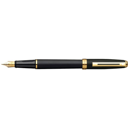 Sheaffer Fountain Pen - Prelude Black Matte Finish with Gold Trim, Fine Nib | E034643 ,