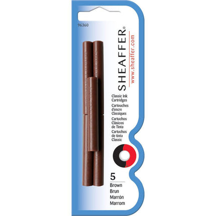 Sheaffer Ink Cartridges - Skrip Fountain Pen Brown 5 Pieces | 96360 ,