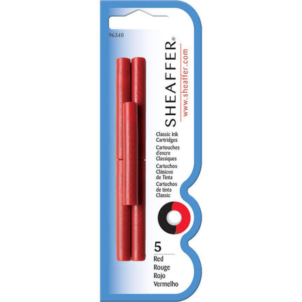 Sheaffer Ink Cartridges - Skrip Fountain Pen Red 5 Pieces | 96340 ,