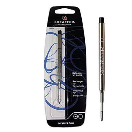 Sheaffer Refill - K Style Long Lasting and Dependable Black Medium Ballpoint | 99335 ,