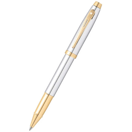 Sheaffer Rollerball Pen - 100 Chrome Barrel Finish with Gold Tone Trims | E1934051 ,