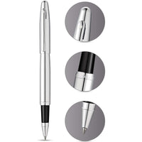 Sheaffer Rollerball Pen - VFM Polished Chrome Finish Barrel with Medium Tip | E1942151 ,