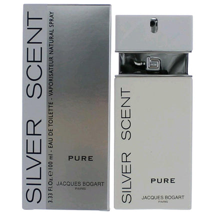 Silver Scent Pure by Jacques Bogart, 3.4 oz Eau De Toilette Spray for Men ,