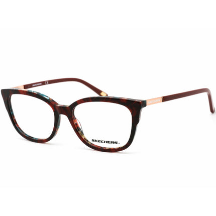 Skechers Women's Eyeglasses - Red/Other Cat-Eye Full-Rim Plastic Frame | SE2173 068 ,