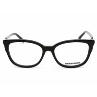 Skechers Women's Eyeglasses - Shiny Black Plastic Frame Clear Demo Lens | SE2173 001 ,