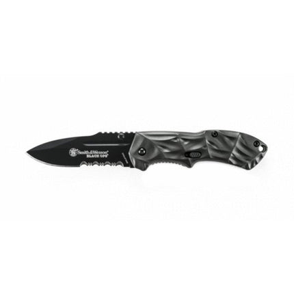 Smith & Wesson Flipper Knife - Black Ops Mini M.A.G.I.C. Grey Handle | SWBLOP3SMS ,