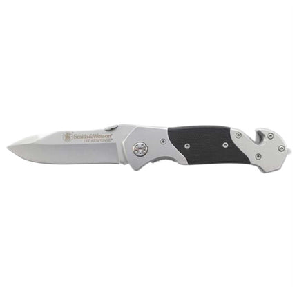 Smith and Wesson Folding Knife - 1st Response Drop Point Blade Liner Lock | SWFR ,