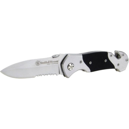 Smith & Wesson Folding Knife - Black Stainless Steel with G10 Inlay Handle | SWFRS ,