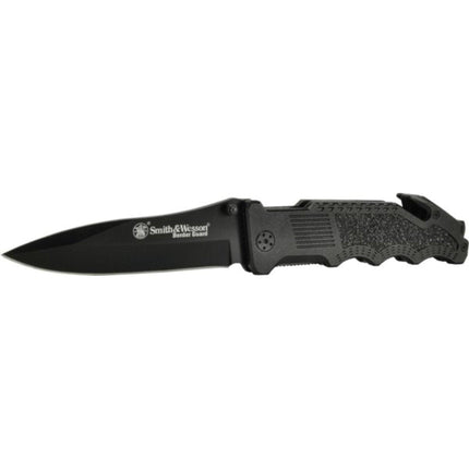 Smith & Wesson Folding Knife - Border Guard Black Coated Aluminum Handle | SWBG1 ,