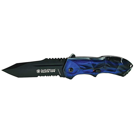 Smith and Wesson Folding Knife - M.A.G.I.C. Black Steel Tanto Blade | SWBLOP3TBLS ,