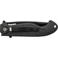 Smith and Wesson Folding Knife - Partially Serrated Black Steel Blade | SWCKTACBSD ,