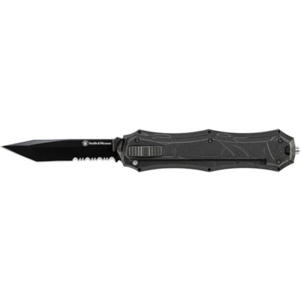 Smith & Wesson Folding Pocket Knife - Tanto Point Blade Aluminum Handle | OTF9TBS ,