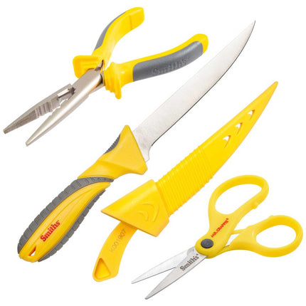 Smith's Fishing Combo Kit - Mr. Crappie Steel Knife, Scissors and Pliers | SM51232 ,