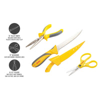 Smith's Fishing Combo Kit - Mr. Crappie Steel Knife, Scissors and Pliers | SM51232 ,