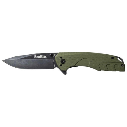 Smith's Folding Knife - Battleplan Black Stonewash Finish Blade G10 Handle | SM50996 ,