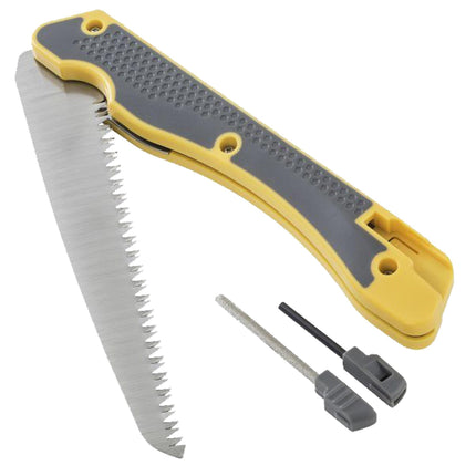 Smith's Folding Limb Saw - Yellow Plastic Handle Stainless Steel Blade | SM50836 ,