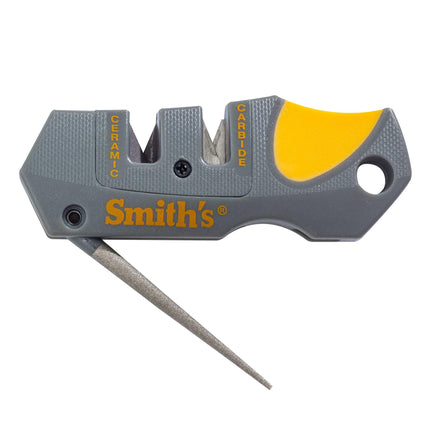 Smith's Knife Sharpener - Pocket Pal Pre-Set Carbide Blade and Ceramic Stone | 50918 ,
