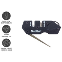 Smith's Knife Sharpener - PP1 Black Mini Tactical G-10 Handle Lightweight | SM50982 ,