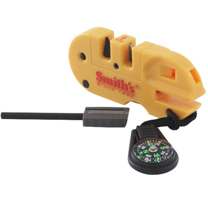 Smith's Pocket Pal Sharpener and Survival Tool - Yellow Composition Housing | SM50364 ,