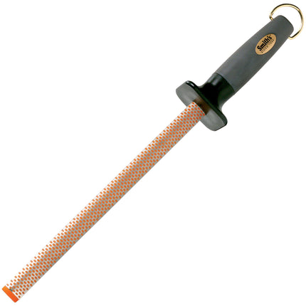 Smith's Sharpening Rod - Oval Diamond Comfortable Soft Grip Rubber Handle | SM3001 ,