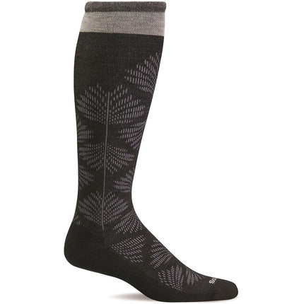 Sockwell Knee High Socks - Full Floral Graduated Compression, Black | SW63W ,