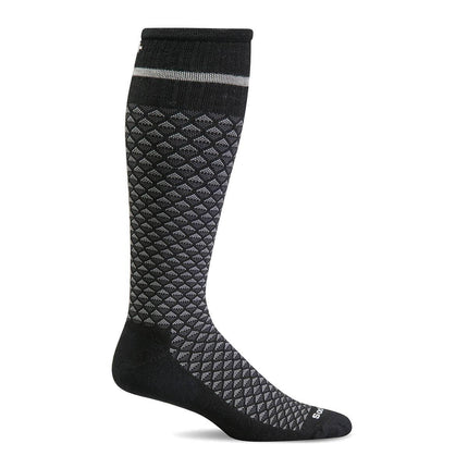 Sockwell Men's Knee High Socks - Micro Mix Graduated Compression, Black | SW32M ,