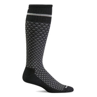 Sockwell Men's Knee High Socks - Micro Mix Graduated Compression, Black | SW32M ,