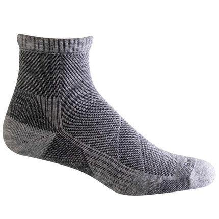 Sockwell Men's Socks - Elevate Quarter Compression, Light Grey, L/XL | SW84M-800-LXL ,