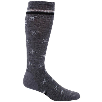 Sockwell Men's Socks - In Flight Graduated Compression, Charcoal, L/XL | SW56M-850-LXL ,