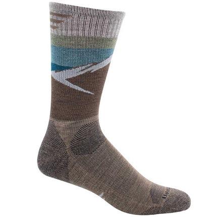 Sockwell Men's Socks - Modern Mountain Crew Compression, Khaki, M/L | SW98M-030-ML ,