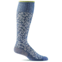 Sockwell Women's Knee High Socks - Damask Graduated Compression, Denim | SW16W ,