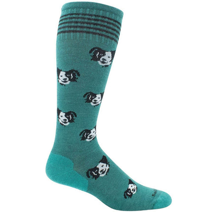 Sockwell Women's Socks - Canine Cuddle Graduated Knee-High, Jade, S/M | SW97W-485-SM ,