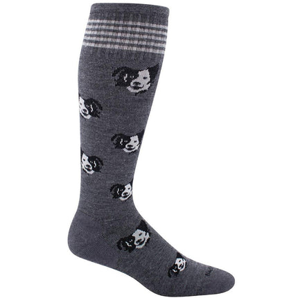 Sockwell Women's Socks - Canine Cuddle Knee-High, Charcoal, S/M | SW97W-850-SM ,