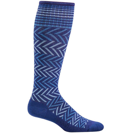 Sockwell Women's Socks - Chevron Ultra Light Cushion, Hyacinth, S/M | SW7W-310-SM ,