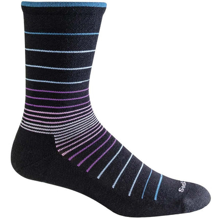 Sockwell Women's Socks - Circulator Crew Compression, Black Multi, M/L | SW119W-901-ML ,