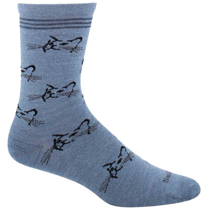 Sockwell Women's Socks - Cuddle Kitty Comfort Crew, Bluestone, M/L | LD176W-660-ML ,