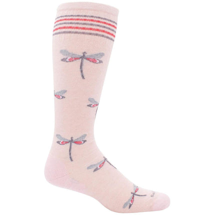 Sockwell Women's Socks - Dragonfly Compression, Rose Shimmer, M/L | SW106W-522-ML ,