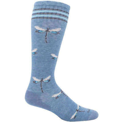 Sockwell Women's Socks - Dragonfly Graduated, Bluestone Shimmer, M/L | SW106W-662-ML ,