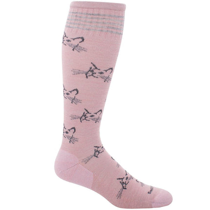 Sockwell Women's Socks - Feline Fancy Graduated Cushion, Rose, S/M | SW90W-520-SM ,