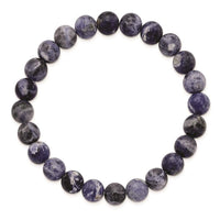 Sodalite Agate Beaded Stretch Bracelet ,