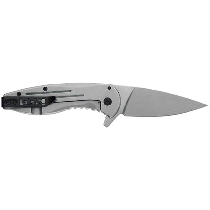 SOG Folding Knife - Aegis FLK Stonewashed Plain Drop Point Steel Blade | 14-41-02-42 ,
