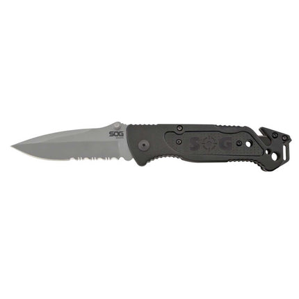 SOG Folding Knife - Escape Bead Blasted Finish Clip Point Steel Blade | FF24-CP ,