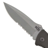 SOG Folding Knife - Escape Bead Blasted Finish Clip Point Steel Blade | FF24-CP ,