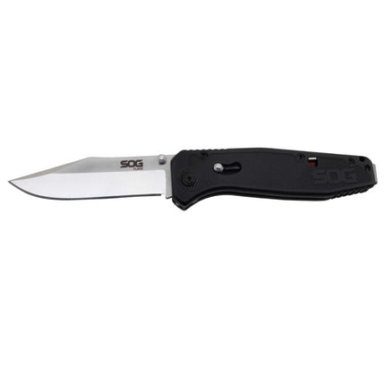 SOG Folding Knife - Flare Satin Polished Straight Clip Point Blade | FLA1001-CP ,