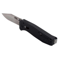 SOG Folding Knife - Flare Satin Polished Straight Clip Point Blade | FLA1001-CP ,