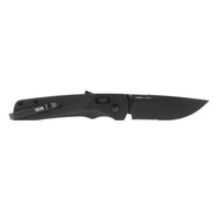 SOG Folding Knife - Flash AT Partially Serrated Blade Blackout Handle | 11-18-02-41 ,
